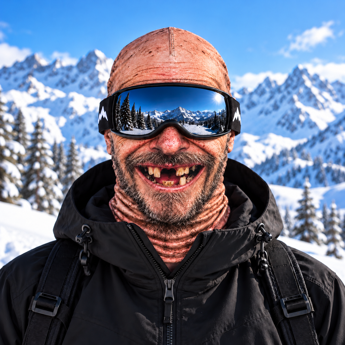 Crazy Face Ski Mask